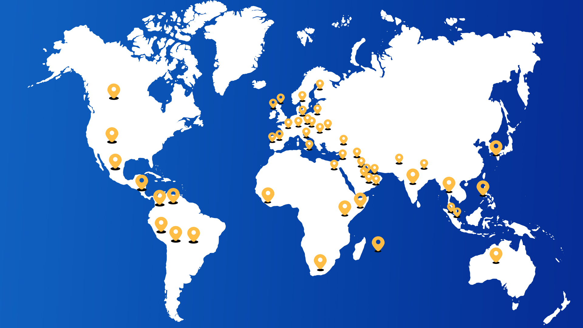 Docto Global Presence World Map