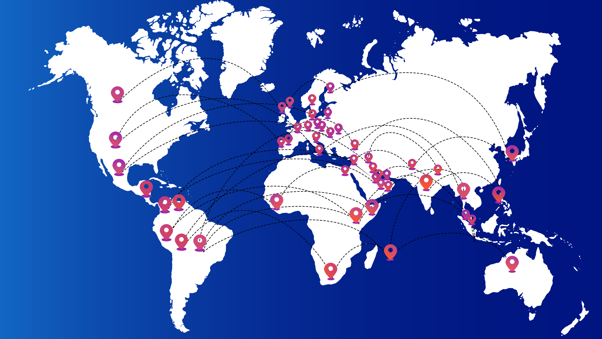 Docto Global Presence World Map